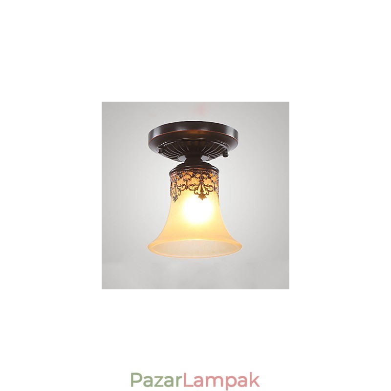 Európa típusú, vidéki stílusú, klasszikus elnyelő dómfényű lámpa