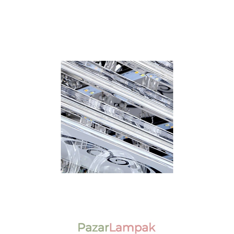 Falba szerelhető háromszínű lámpa távirányítóval, modern kortárs üvegből
