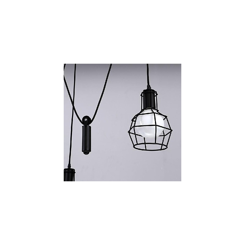 Hagyományos klasszikus Vintage Retro Lámpás Country mini stílusú festmény fém függesztékes világítás