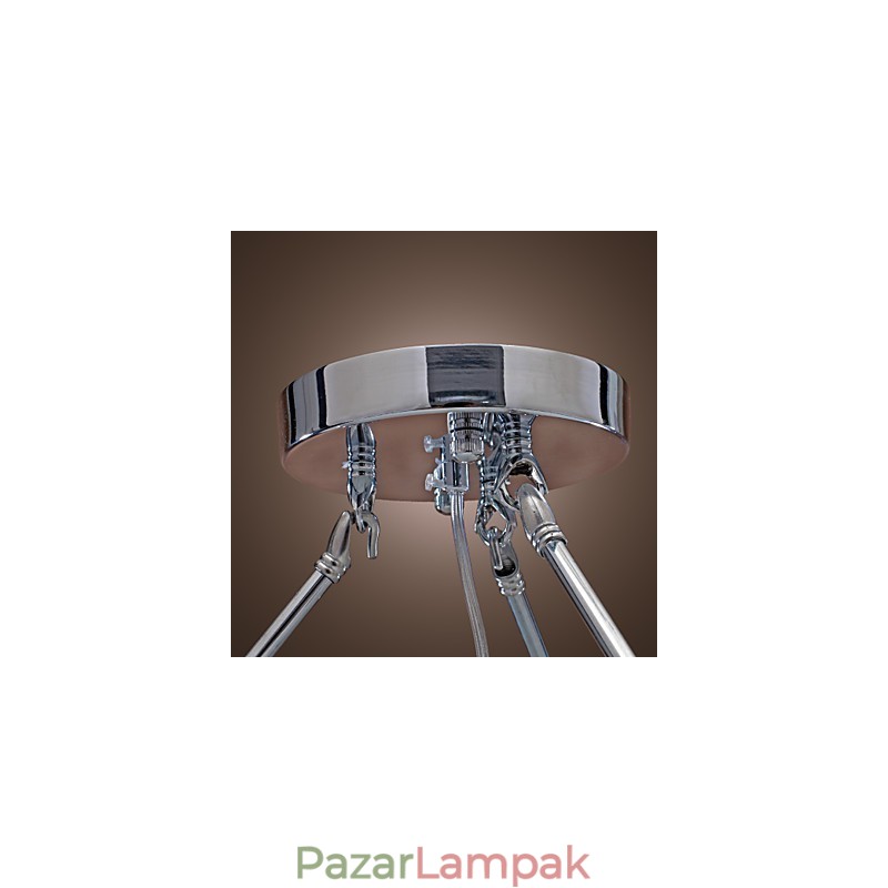 Modern Crystal süllyesztett tartó 5 fényes fekete szövet ernyővel