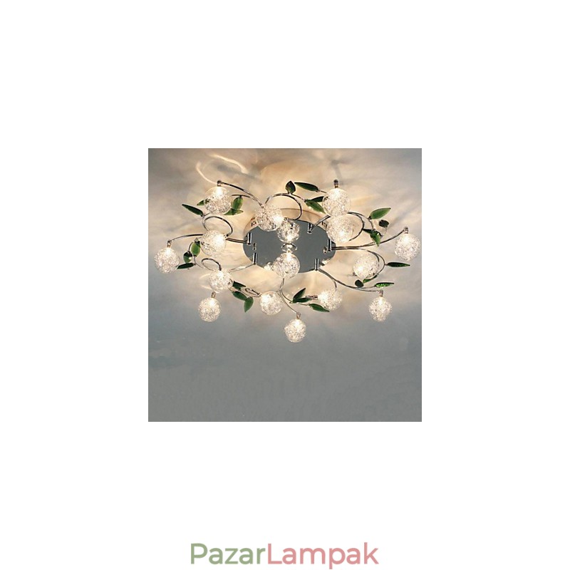 Green Crystal Mennyezeti Lámpa Kerek Levegő Világítás lámpa lámpa Vas
