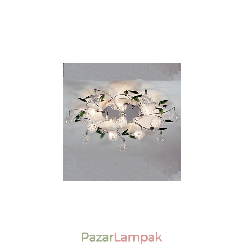 Green Crystal Mennyezeti Lámpa Kerek Levegő Világítás lámpa lámpa Vas