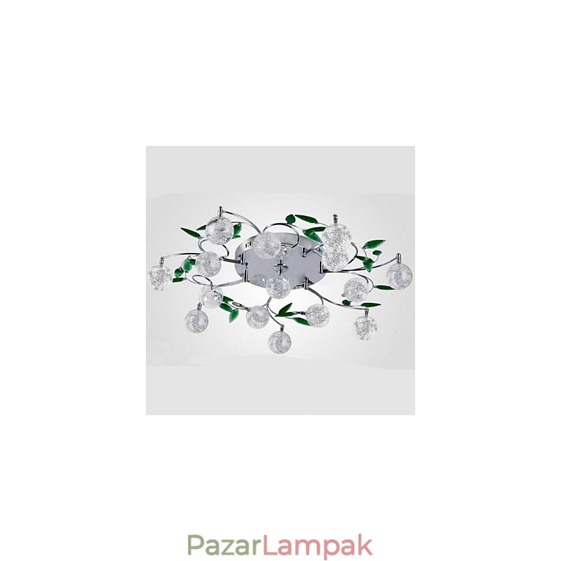 Green Crystal Mennyezeti Lámpa Kerek Levegő Világítás lámpa lámpa Vas
