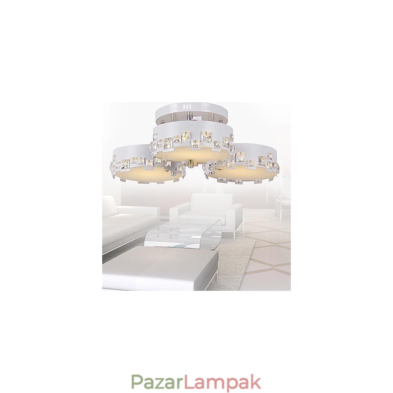 Modern, kortárs kristályfestmény, fém süllyesztett tartó