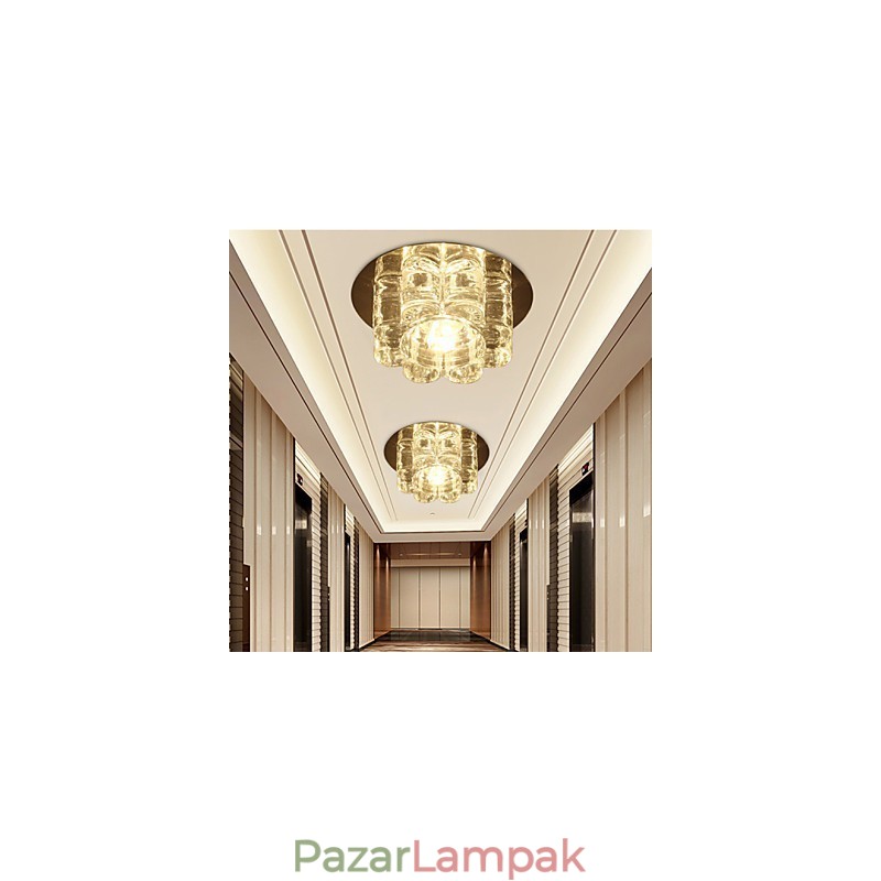 Modern, kortárs Crystal süllyesztett tartó
