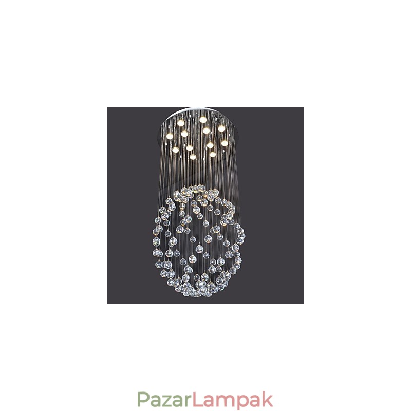 Modern, modern Crystal króm fém süllyesztett tartó