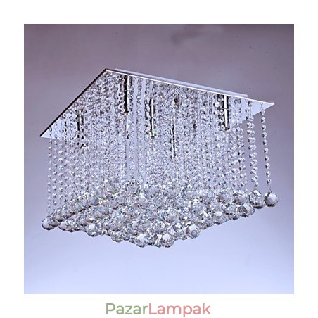 Flush Mount Crystal Modern kortárs fém Flush Mount Crystal Modern kortárs fém