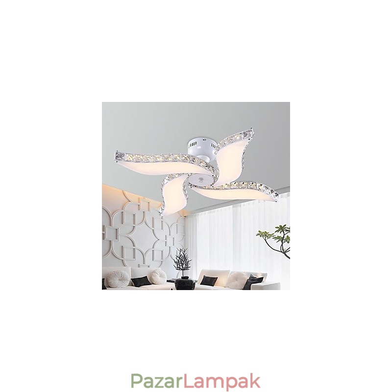 Modern, kortárs kristály fém süllyesztett tartó