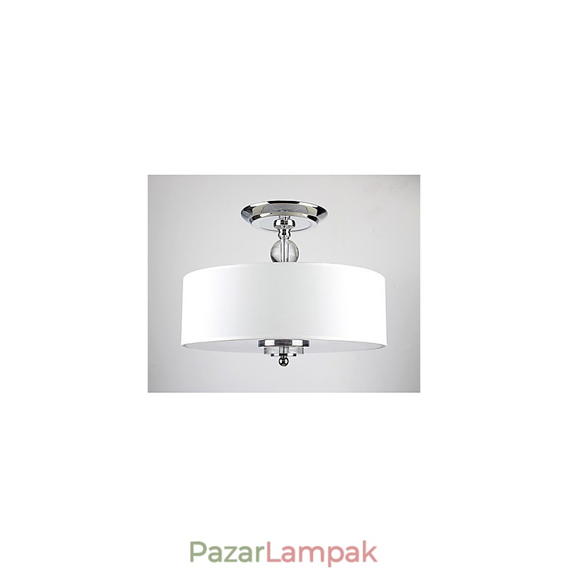 Elegáns Crytal süllyesztett tartó 6 lámpával, hengeres árnyékolásban
