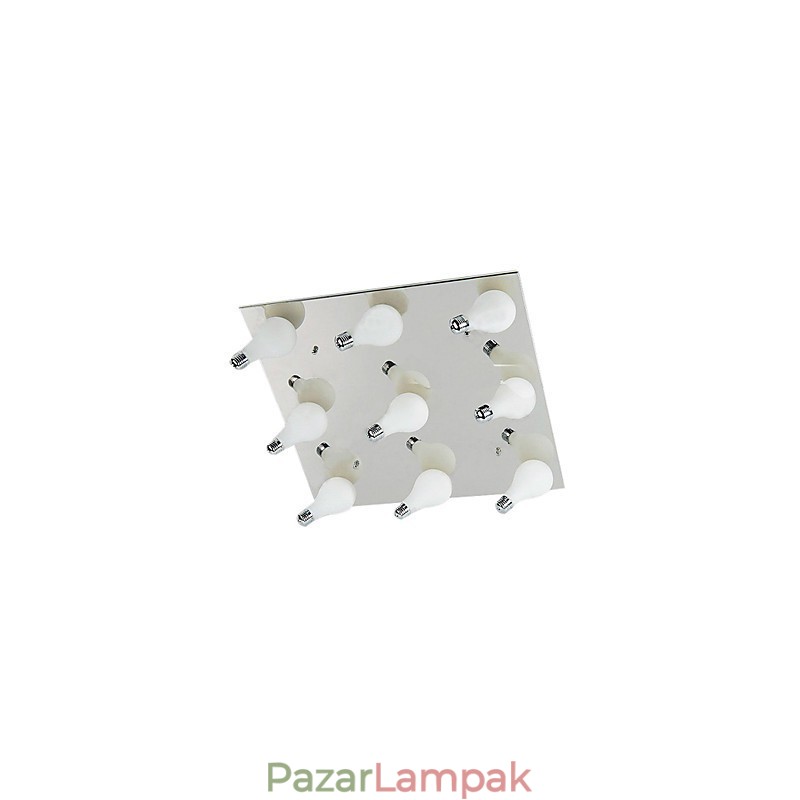 Modern süllyesztett rögzítés 9 négyzet alakú lámpával (G4 izzótalp)