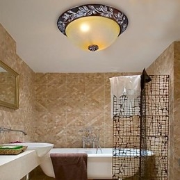 Süllyesztett szerelésű világos fehér sárga üveggyanta ezüst faragás európai klasszikus