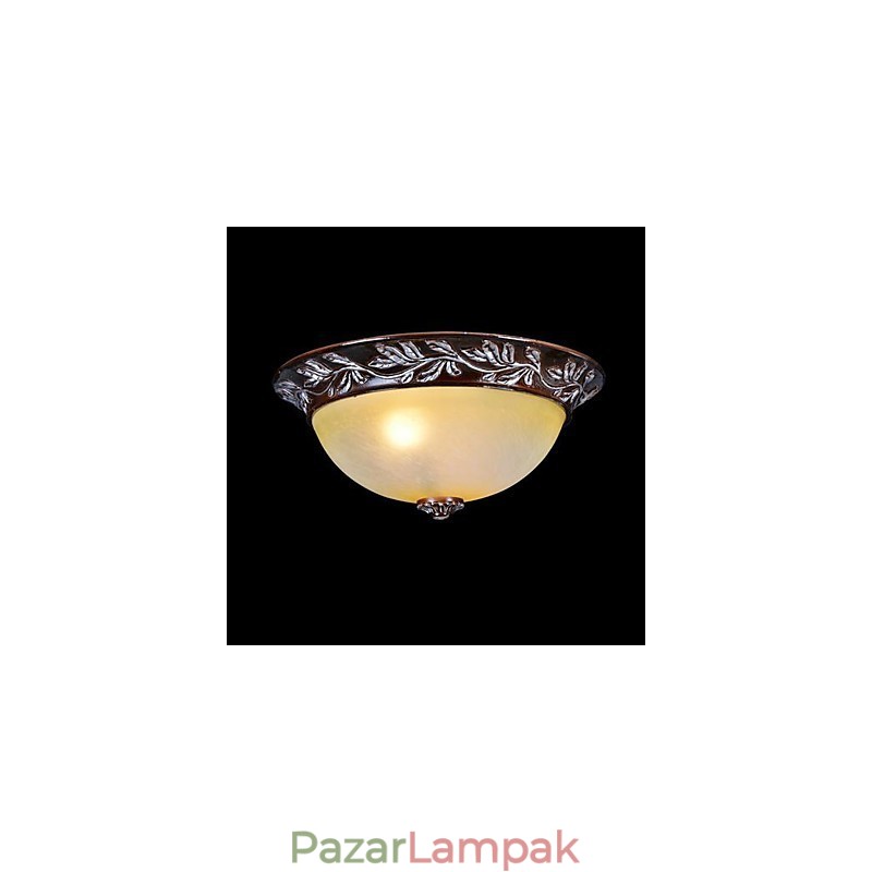 Süllyesztett szerelésű világos fehér sárga üveggyanta ezüst faragás európai klasszikus