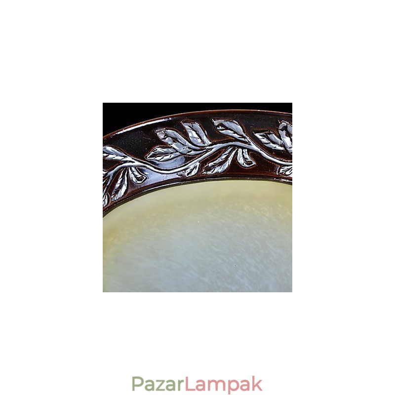 Süllyesztett szerelésű világos fehér sárga üveggyanta ezüst faragás európai klasszikus