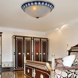 Süllyesztett szerelésű világos mintás üveggyanta ezüst faragás európai klasszikus