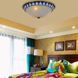 Süllyesztett szerelésű világos mintás üveggyanta ezüst faragás európai klasszikus