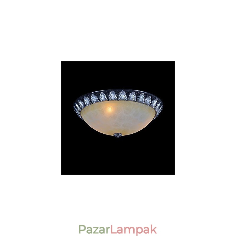 Süllyesztett szerelésű világos mintás üveggyanta ezüst faragás európai klasszikus