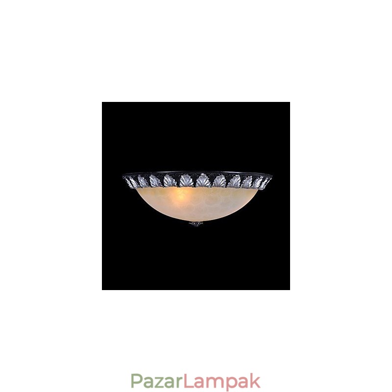 Süllyesztett szerelésű világos mintás üveggyanta ezüst faragás európai klasszikus