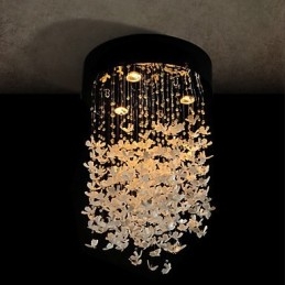 Modern, félig süllyeszthető tartó 3 Lights Butterfly ernyővel