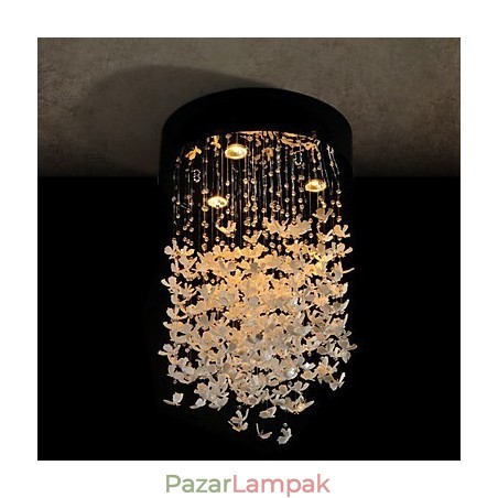 Modern, félig süllyeszthető tartó 3 Lights Butterfly ernyővel Modern, félig süllyeszthető tartó 3 Lights Butterfly ernyővel