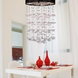 Modern, félig süllyeszthető tartó 3 Lights Butterfly ernyővel