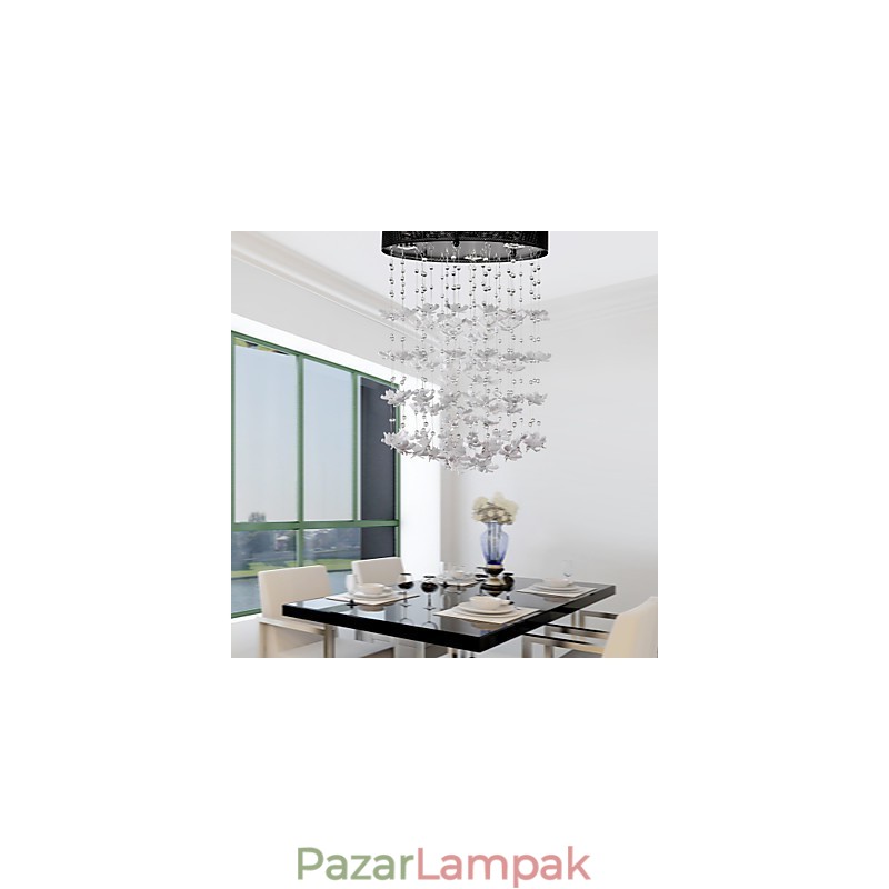 Modern, félig süllyeszthető tartó 3 Lights Butterfly ernyővel