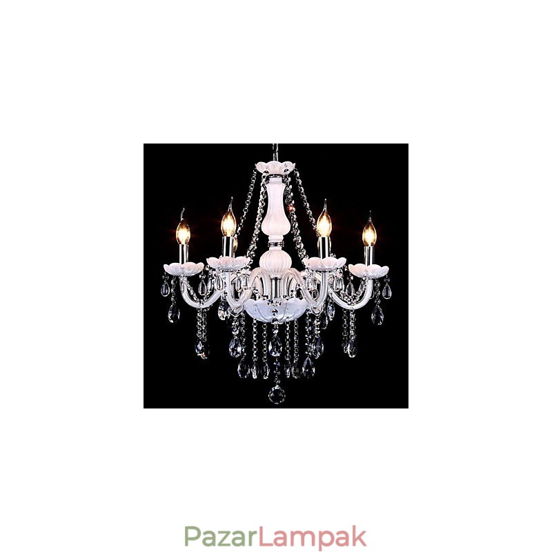Csillár Crystal Modern 6 Lights kortárs üveg