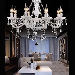 Csillár Crystal Modern 8 Lights kortárs üveg