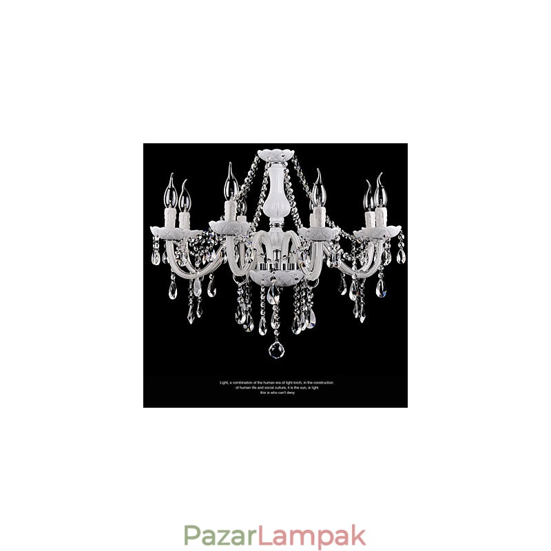Csillár Crystal Modern 8 Lights kortárs üveg