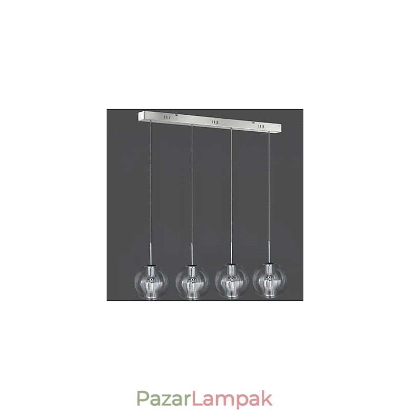 Modern, kortárs, hagyományos, klasszikus krómozott fém függesztéklámpa, 4 fényű gyermek függőlámpa