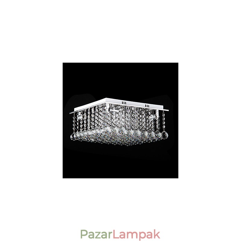 Modern, modern kristályból galvanizált fém süllyesztett tartó