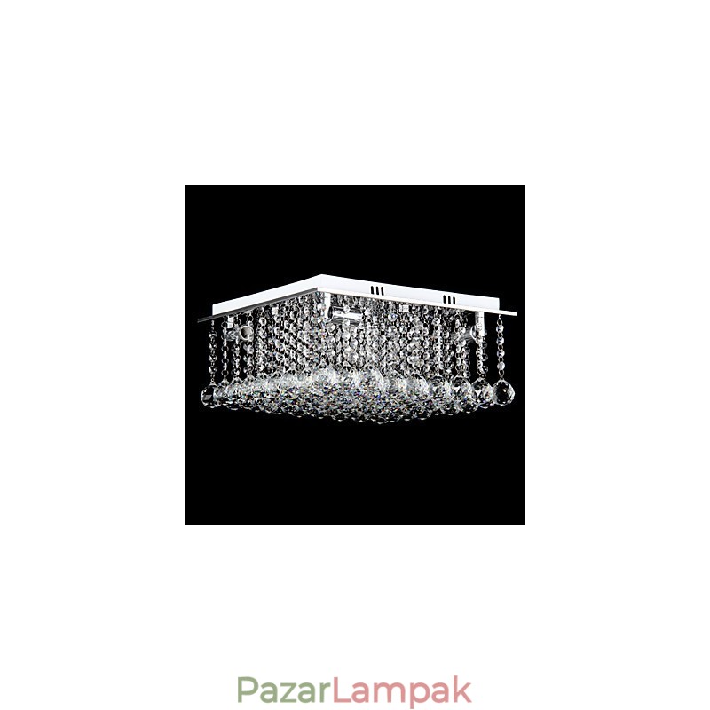 Modern, modern kristályból galvanizált fém süllyesztett tartó