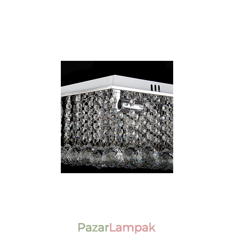 Modern, modern kristályból galvanizált fém süllyesztett tartó