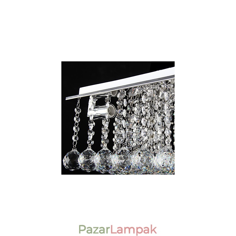 Modern, modern kristályból galvanizált fém süllyesztett tartó