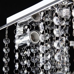 Modern, modern kristályból galvanizált fém süllyesztett tartó