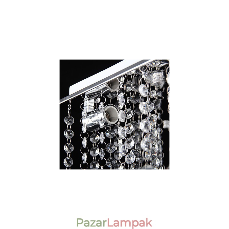 Modern, modern kristályból galvanizált fém süllyesztett tartó