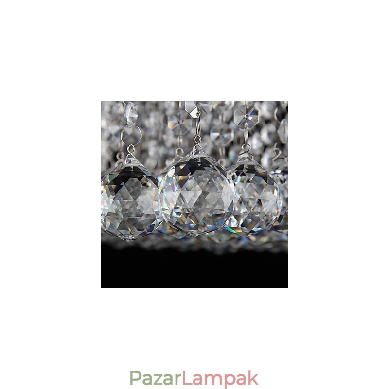 Modern, modern kristályból galvanizált fém süllyesztett tartó