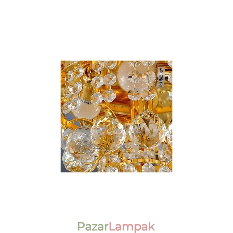Modern Crystal süllyesztett tartó 5 lámpával