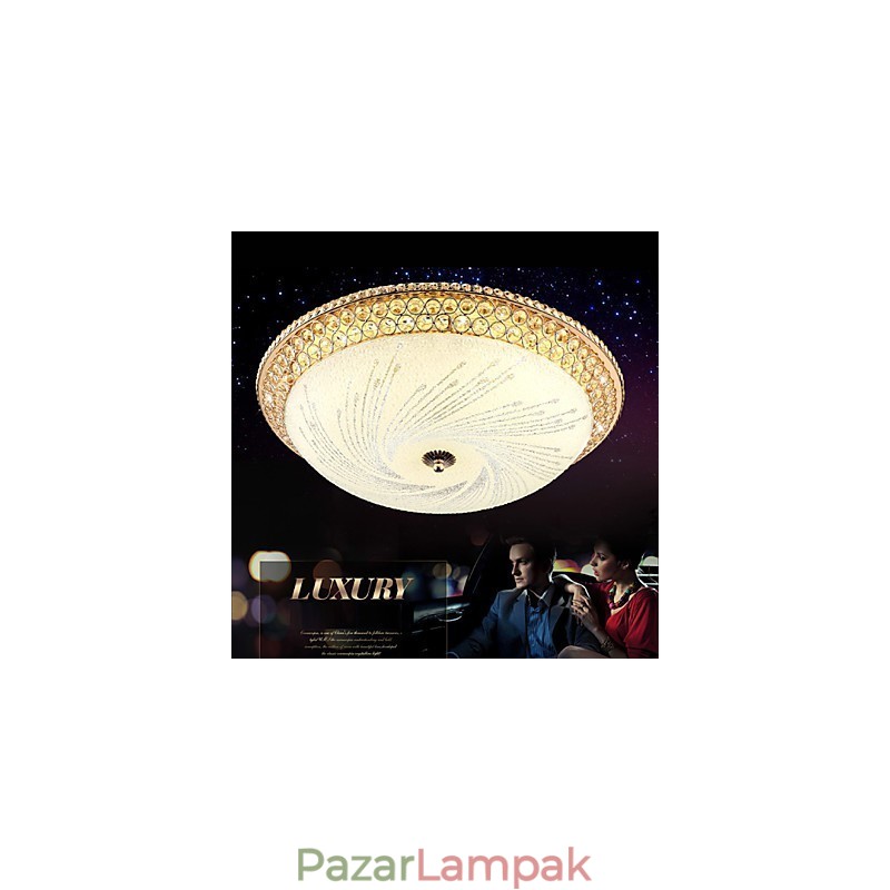 Modern luxus kristályfény elnyelő kupolafény SMD dupla szín átmérője 50cm