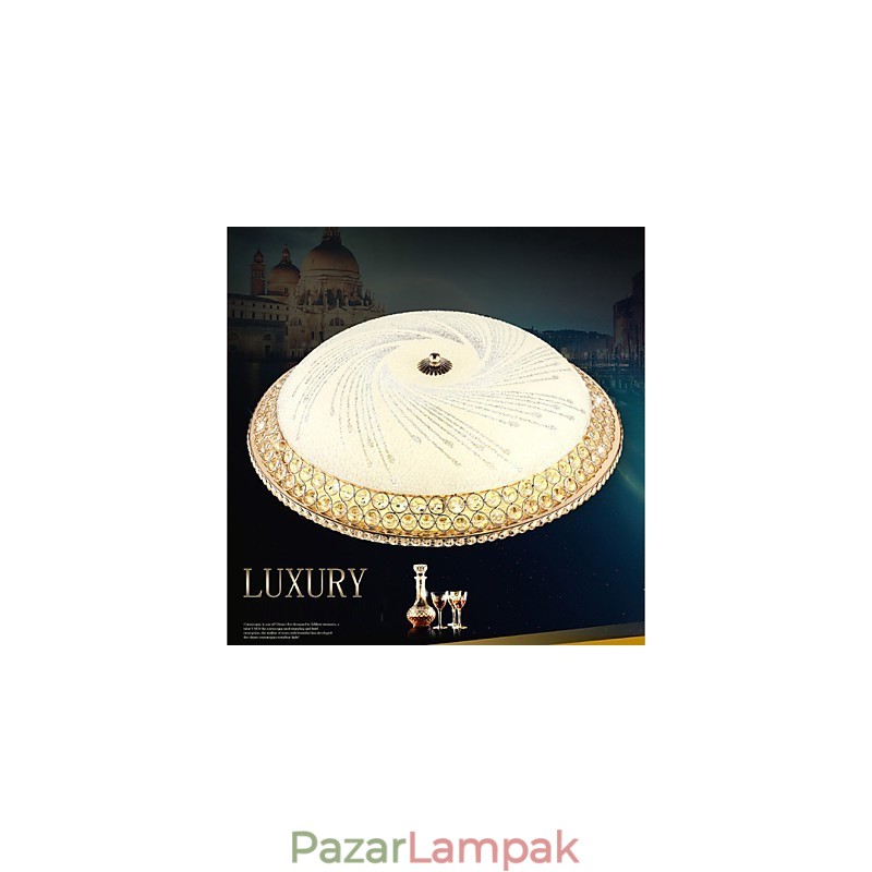 Modern luxus kristályfény elnyelő kupolafény SMD dupla szín átmérője 50cm