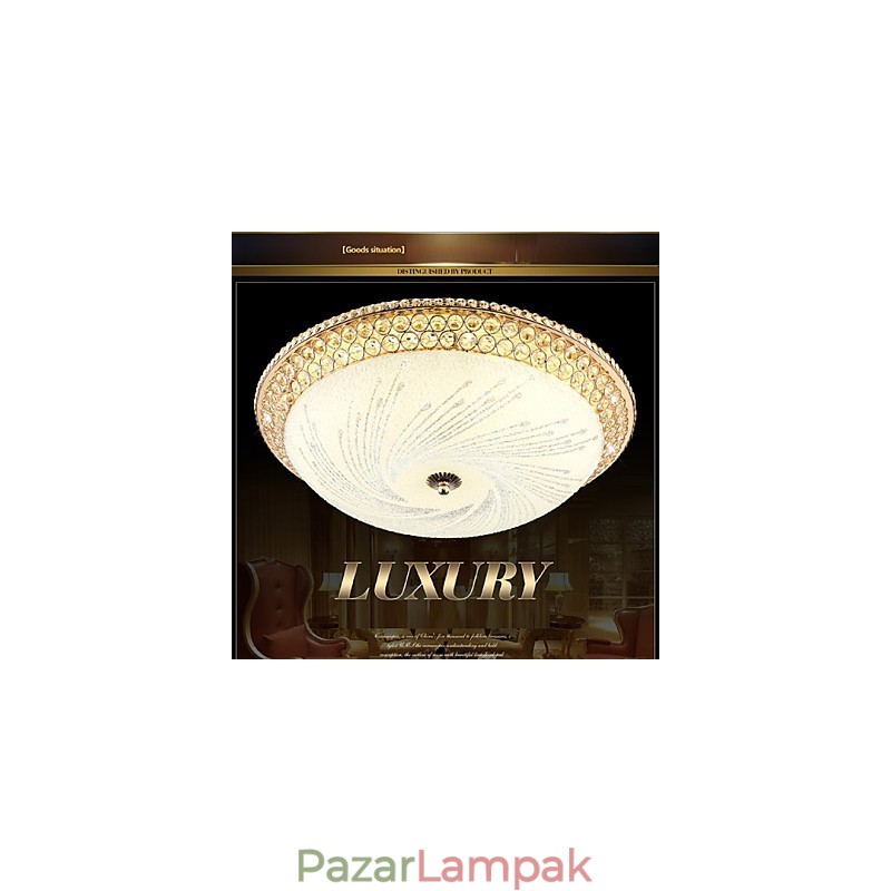 Modern luxus kristályfény elnyelő kupolafény SMD dupla szín átmérője 50cm