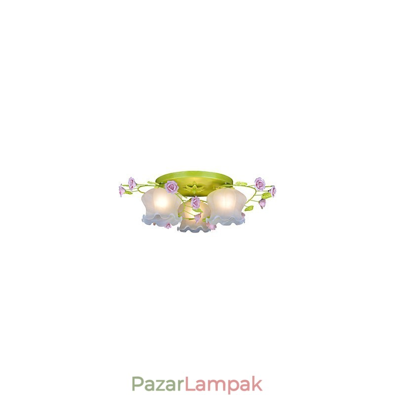 Kreatív lámpa lámpa meleg kerti rózsa Három egyszerű mennyezeti lámpa