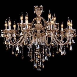 Csillár Crystal Cognac Color Luxus Modern 2 szintes Living 15 Lights