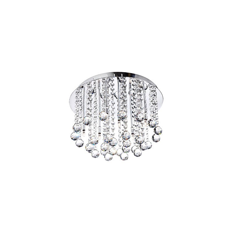 Modern, félig süllyesztett kristály tartó 8 lámpával (G4 izzótalp)