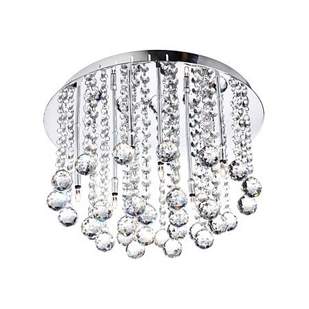 Modern, félig süllyesztett kristály tartó 8 lámpával (G4 izzótalp)