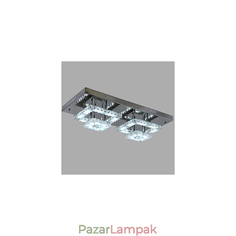 Modern, modern Crystal króm fém süllyesztett tartó