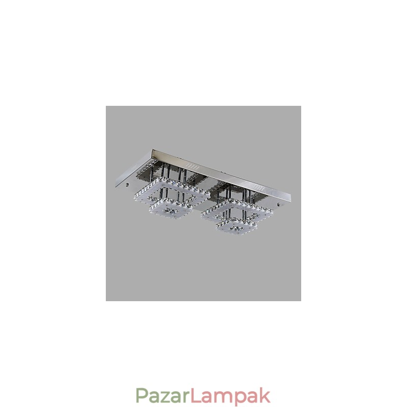 Modern, modern Crystal króm fém süllyesztett tartó
