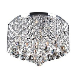 Modern Crystal süllyesztett tartó 4 lámpával és fém dobernyővel