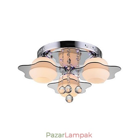 Távirányító süllyesztett szerelésű, modern, modern 3 lámpa piros kék színnel