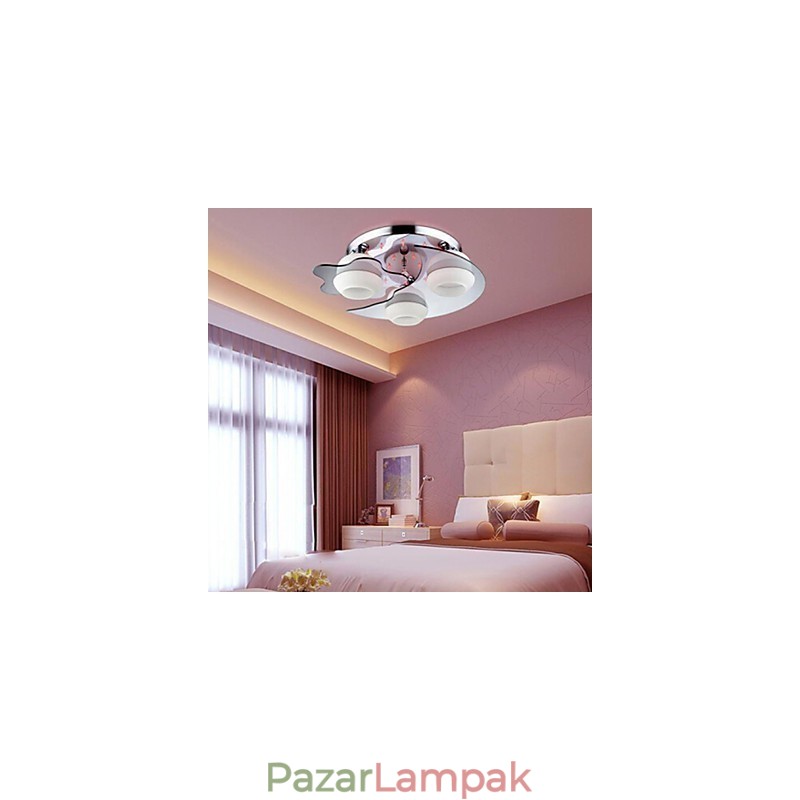 Falba szerelhető 3 lámpa Modern Fashion Contracted fehér rozsdamentes acél fém