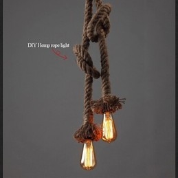 1 Light DIY Art Kender kötél Könnyű Kreatív Kender kötél Droplight